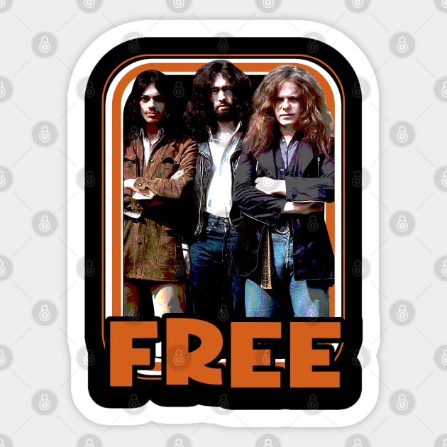 Rock Liberation Frees Band T-Shirts, Liberate Your Style with the Echoes of Iconic Riffs Sticker by Chibi Monster